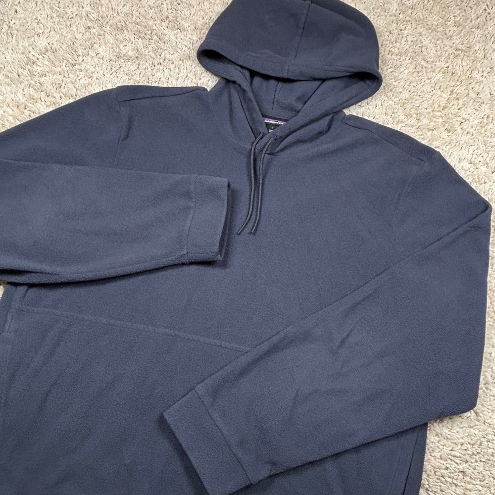 Patagonia Micro D Fleece Hoodie Mens Large Blue Pullover STY23230